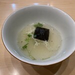 飯田商店 - お出汁割り　　少し飲んでしまったあと(>_<)