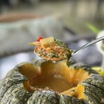 Aoywaan Riverside Thai Cuisine - ②カボチャを器にしたダックのレッドカレー