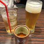 菜香家・わ 南町店 - カンパーイ！私はお茶です、しかも飲んじゃってるし！