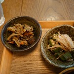 スープカフェ スペインバル コマ - ひじきとツナの煮物   オクラとえのき茸の和え物