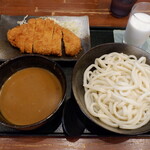 ファミリーレストラン だいまる - 美瑛豚カツカレーうどん（びえい牛乳付）