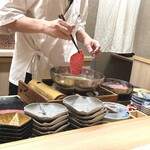 肉懐石 凜然 - 目の前でしゃぶしゃぶ。