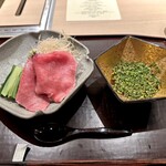 肉懐石 凜然 - 神戸但馬牛サーロインの冷しやぶ。