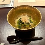 肉懐石 凜然 - 蔓紫のお浸し。