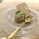 肉懐石 凜然 - マスカットアイス。