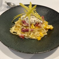 テストキッチンエイチ - とうもろこしのパスタ