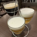 郡山廚房 - 本日の三種飲み比べ　黒生　鞠花　SORACHI