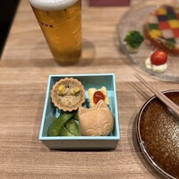 恵比寿ビストロ 猫も杓子も - お通し！かわ