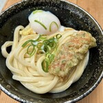 須崎食料品店 - うどん小(温泉玉子+ちくわ磯辺揚げ)