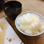 かぶと - ご飯、肝吸い