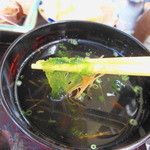 島やさい食堂 てぃーあんだ - あおさの汁物