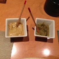 かさね - 薬味(からしと柚子胡椒)