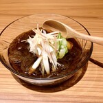 手打ちそば やっ古 - もずく酢