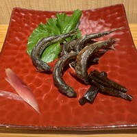 矢の根寿司 ロイヤルパークホテル店 - 稚鮎の塩焼き