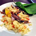 Bistroフルフル - ホタルイカとクスクスのガレット（取り分けました）（２０１４年４月）