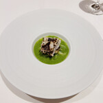 パトゥ - 淡路由良産鱧のミキュイ青紫蘇のソース 白瓜