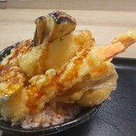 天ぷら海鮮丼専門 天海丸 - 夏野菜とキスと海老の夏天丼