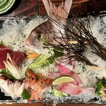 いかの墨 - 刺身盛合せ