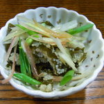 板前料理　味宏 - お通し（子持ち昆布と冥加）（'09/11/4）