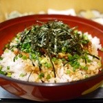 うなぎのひら山 - うなぎまぶし丼定食 1050円。