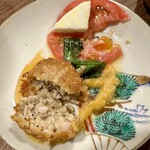 焼鳥 角レ - 新牛蒡と親鶏のコロッケ