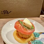 焼鳥 角レ - 新牛蒡と親鶏のカプレーゼ