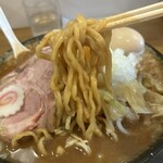 麺場 力皇 - 太ちぢれ麺