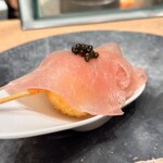 創作串揚げつだ - 半熟卵 生ハムキャビア