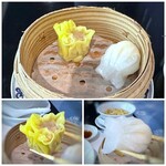 天神華都飯店 - ◆点心2種・・「海老餃子」と「焼売」。海老餃子は海老がプリプリで美味しい。