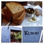 クロキ - 最初に「パン」「オリーブ」「リエット」が出されます。
リエットは滑らかで美味しいですね。