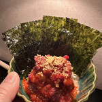 京焼肉つじ - トロたくユッケ