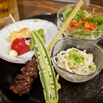 炭火焼 勇 - 前菜盛り合わせ