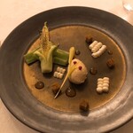 アルテリーベ - ヤングコーンとフォワグラのクレム、パンデピス