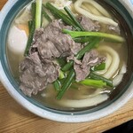 手打うどん 渡辺 - 肉うどん中