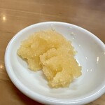 一楽ラーメン - すりおろしニンニク！頼めば出してくれます！