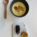 Le Studio - 始まりの一品はコーンスープ、キッシュ？、エクレア