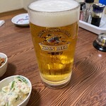 うまきゅう - 生ビール（大）