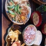 Asian chample foods goya - ゴーヤチャンプル定食