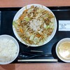 肉野菜炒め ベジ郎 - ポン酢味豚肉野菜炒め定食、野菜マシ500g、肉鬼盛160g、背脂中油20g、ご飯大盛り300g