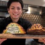 銀座 大石 - 太刀魚ときゅうりのパイ包み焼き、デュクレレソース