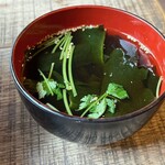 ロジカフェ - 大盃ステーキ丼のお吸い物