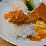 キッチン ブルー グローブ - ご飯の上へ