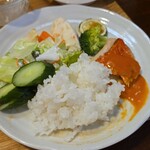 キッチン ブルー グローブ - 再びワンプレート