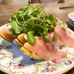 創作料理Ryota  - ・北海道富良野から直送 富良野赤肉メロンと生ハム（￥2,800）
