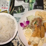 ココハウス - ミックスフライ定食1045円＋150円（大盛り）