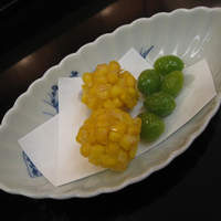 まき村 - 前菜・とうもろこし手鞠揚げ