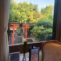 メインダイニングルーム 三笠 - 窓から親子鹿が見えました。撮影は上手く出来ませんでした