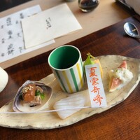 喰い切り しらに田 - 蛤　イカ　いちじく　枝豆　玉子