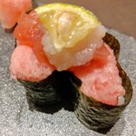 寿司しゃぶしゃぶ ゆず庵 - 鮪すだちおろし軍艦