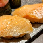 寿司しゃぶしゃぶ ゆず庵 - 炙りサーモンハラス